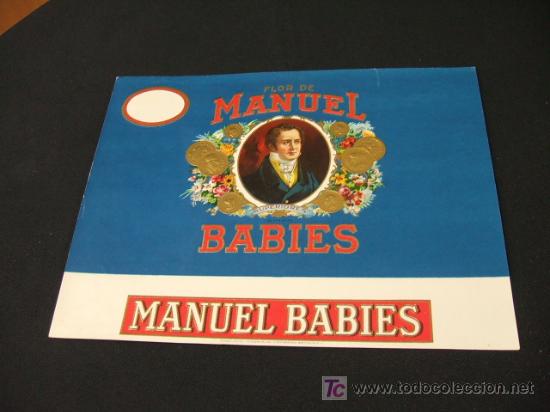 Vitolas de colecci&oacute;n: LITOGRAFIA DE TABACOS - FLOR DE MANUEL BABIES - Foto 1