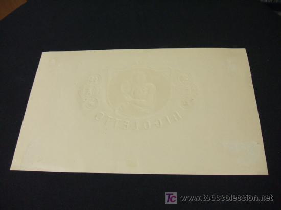 Vitolas de colecci&oacute;n: LITOGRAFIA DE TABACOS - RIGOLETTO - Foto 2