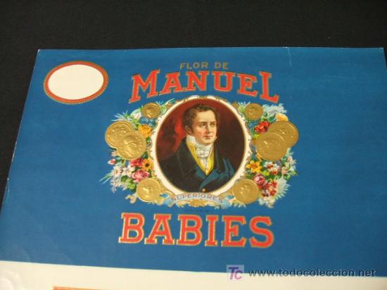 Vitolas de colecci&oacute;n: LITOGRAFIA DE TABACOS - FLOR DE MANUEL BABIES - Foto 2