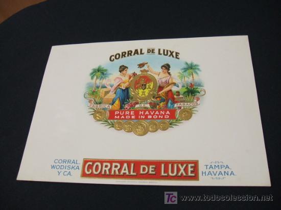 Vitolas de colecci&oacute;n: LITOGRAFIA DE TABACOS - CORRAL DE LUXE - Foto 1