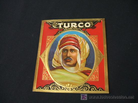 Vitolas de colecci&oacute;n: LITOGRAFIA DE TABACOS - TURCO - Foto 1