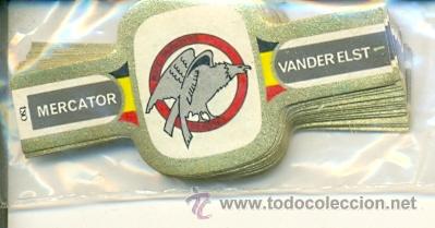 Vitolas de colecci&oacute;n: 14-1143. Vitolas Mercator, serie Insignias Militares Belgas, 24 vit. FP