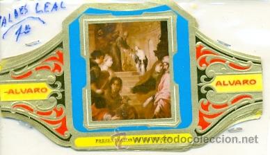 Vitolas de colecci&oacute;n: 14-1311. Vitolas Alvaro. Valdes Leal. 1&ordf; serie, 12 vit. FG