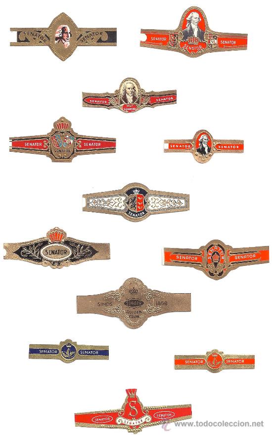 Vitolas de colecci&oacute;n: 12 vitolas Senator