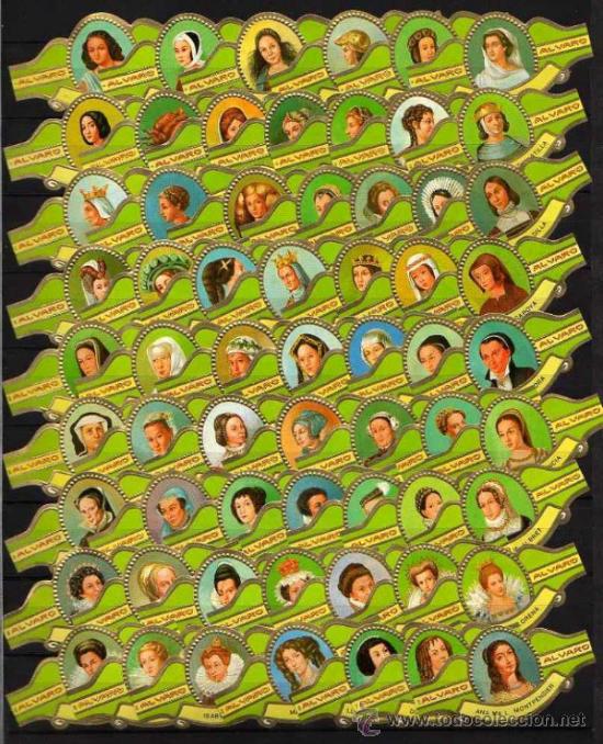 Vitolas de colecci&oacute;n: SERIE COMPLETA 110 VITOLAS MUJERES FAMOSAS EN LA HISTORIA- ALVARO