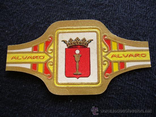 Vitolas de colecci&oacute;n: Vitola Tabacos &Aacute;lvaro. N&ordm;16. Escudo de Cuenca.