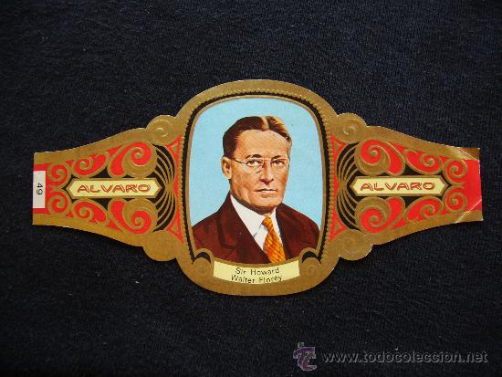 Sammlung von Banderolen: Vitola Tabacos &Aacute;lvaro. N&ordm;. 49. Sir Howard Walter Florey.