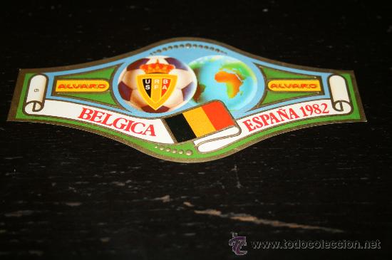Vitolas de colecci&oacute;n: VITOLA F&Uacute;TBOL SELECCI&Oacute;N DE BELGUICA DEL MUNDIAL DE 1982