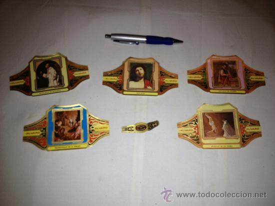 Vitolas de colecci&oacute;n: LOTE DE 6 VITOLAS DE PUROS, MUY GRANDES. ALVARO