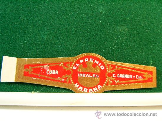 Vitolas de colecci&oacute;n: EL PREMIO - IDEALES - HABANA - CUBA - C. GRANDA Y CIA -SIN NUMERO- ANTIGUA VITOLA CLASICA -SIGUE ...