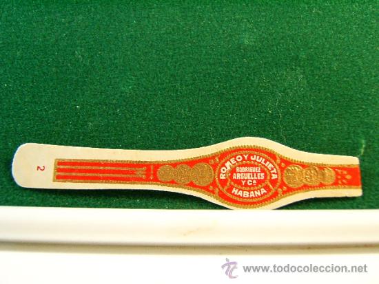 Vitolas de colecci&oacute;n: ROMEO Y JULIETA - RODRIGUEZ ARGUELLES Y CIA. - HABANA - NUMERO 2 - ANTIGUA VITOLA CLASICA -SIGUE...