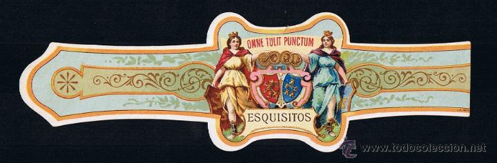 Collection cigar bands: ESQUISITOS .- VITOLA SEMIGIGANTE .- MEDIDAS 175 X 55 .- TEMA: MUJERES