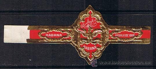 Vitolas de colecci&oacute;n: VITOLA CLASICA.- MARCA: EL AGUILA DE ORO DE BOCK Y CIA (CUBA) .- AGUILA