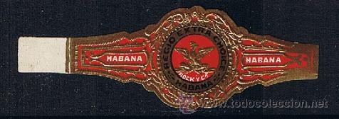 Vitolas de colecci&oacute;n: VITOLA CLASICA.- MARCA: BOCK Y CIA (CUBA) .- AGUILA