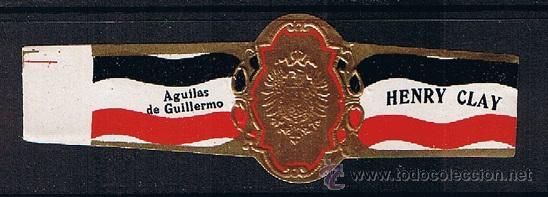 Vitolas de colecci&oacute;n: VITOLA CLASICA.- MARCA:  HENRY CLAY (CUBA) .- AGUILA IMPERIAL (ESCUDO IMPERIO ALEMAN)