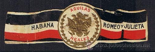 Vitolas de colecci&oacute;n: VITOLA CLASICA.- MARCA:  ROMEO Y JULIETA (CUBA) .- AGUILA BICEFALA