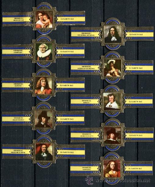 Sammlung von Banderolen: VITOLAS ELISABETH BAS - PINTURAS DE FERDINAND BOL (10 VITOLAS)