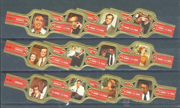 Vitolas de colecci&oacute;n: LA ESMERALDA .- EL HOMBRE Y LA CIUDAD (SERIE DE TELEVISION) (12 VITOLAS) .- SERIE COMPLETA