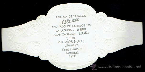 Vitolas de colecci&oacute;n: VITOLA ALVANO - KNUT HAMSUN - Foto 2