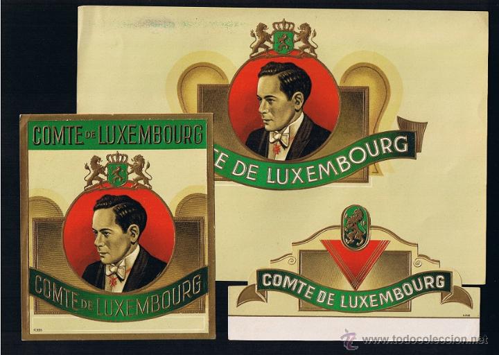 An&eacute;is de charuto de cole&ccedil;&atilde;o: HABILITACION.- VISTA + PAPELETA+ TAPACLAVOS.- TITULO: COMTE DE LUXEMBOURG. TEMA: HOMBRES