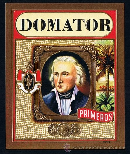 An&eacute;is de charuto de cole&ccedil;&atilde;o: HABILITACION - PAPELETA. TITULO: DOMATOR. TEMA: HOMBRES