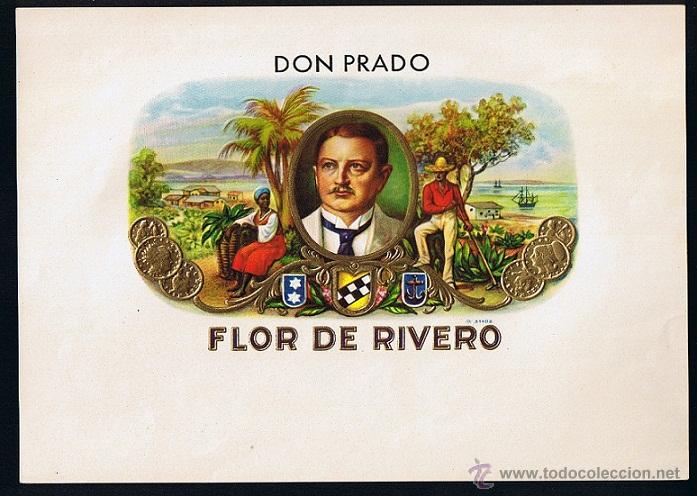 An&eacute;is de charuto de cole&ccedil;&atilde;o: HABILITACION -VISTA. TITULO: FLOR DE RIVERO. TEMA: HOMBRES