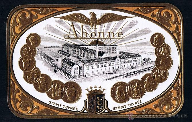 Collection cigar bands: HABILITACION - PAPELETA. TITULO: ABONN&Eacute;.- TEMA: EDIFICACIONES, F&Aacute;BRICAS, &Aacute;GUILAS