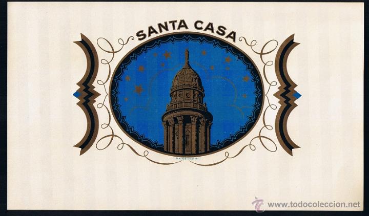 Collection cigar bands: HABILITACION - VISTA. TITULO: SANTA CASA. TEMA: EDIFICACIONES, MONUMENTOS,