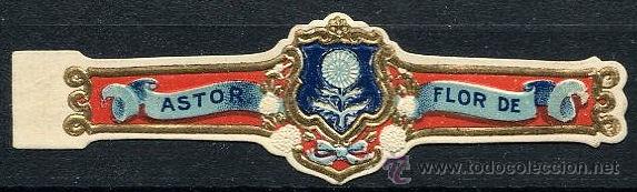 Bagues de cigare de collection: VITOLA TEMA FLORA - FLOR DE ASTOR (PEQUE&Ntilde;A)