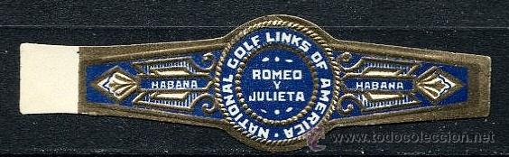 Bagues de cigare de collection: VITOLA ROMEO Y JULIETA - NATIONAL GOLF LINKS OF AMERICA