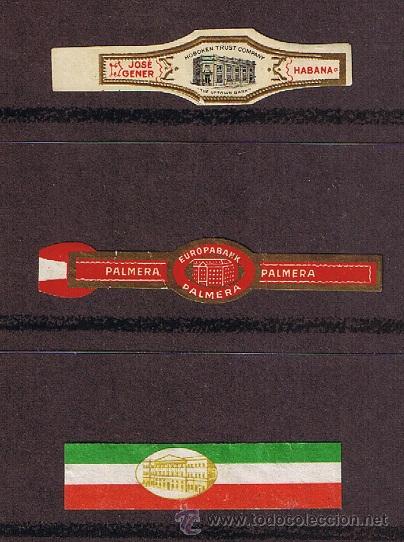 Vitolas de colecci&oacute;n: VITOLA CLASICA .- VARIOS PAISES Y MARCAS .- (EDIFICIOS VARIOS) (EDIFICACIONES) (3 VITOLAS) - Foto 1