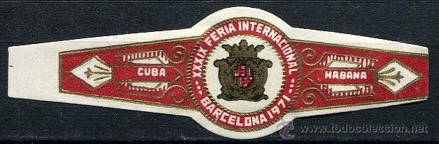 An&eacute;is de charuto de cole&ccedil;&atilde;o: VITOLA CONMEMORATIVA XXXIX FERIA INTERNACIONAL BARCELONA 1971