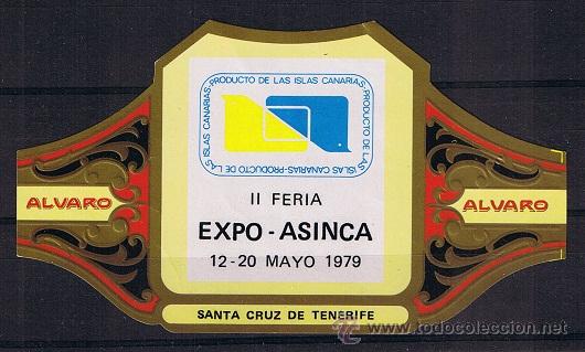 An&eacute;is de charuto de cole&ccedil;&atilde;o: ALVARO .- II FERIA EXPO ASINCA 1979 .- 1 VITOLA