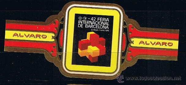 Vitolas de colecci&oacute;n: ALVARO .- 42 FERIA INTERNACIONAL DE BARCELONA 1974 .- 1 VITOLA