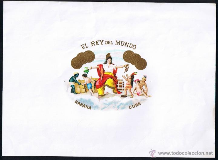 Vitolas de colecci&oacute;n: HABILITACION (CUBA).- VISTA .- TITULO: EL REY DEL MUNDO . - TEMA: MUJERES, NI&Ntilde;OS