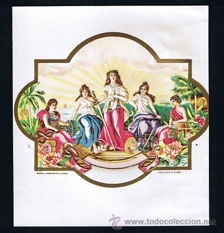 Vitolas de colecci&oacute;n: HABILITACION (CUBA).- PAPELETA .- SIN MARCA IMPRESA .- TEMA: MUJERES