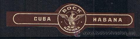 Vitolas de colecci&oacute;n: VITOLA CLASICA.- MARCA: BOCK Y CIA (CUBA) .- AGUILA