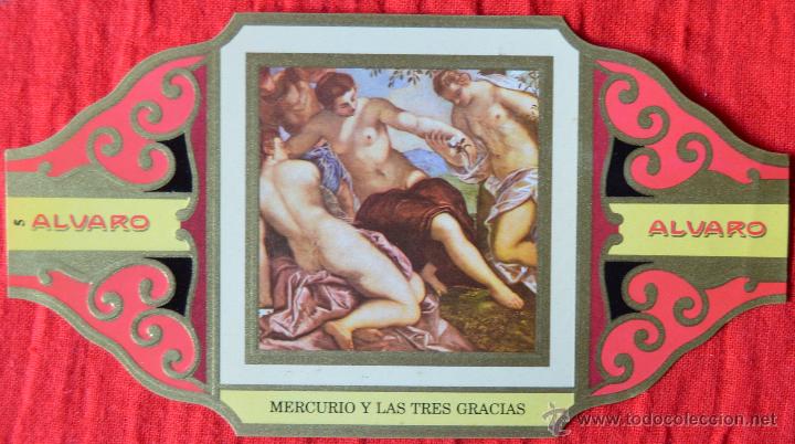 Vitolas de colecci&oacute;n: EL DESNUDO EN EL ARTE - ALVARO - SERIE III - PINTURA - 5 - MARCURIO Y LAS TRES GRACIAS