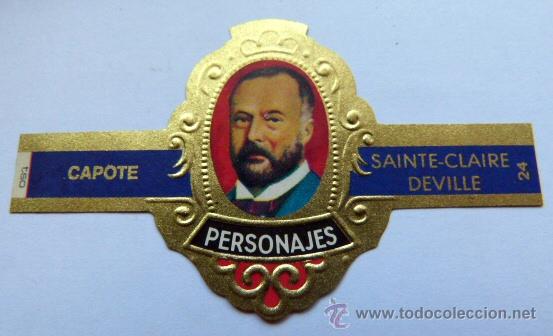Vitolas de colecci&oacute;n: Vitola puros Capote Personajes Sainte Claire Deville n&ordm; 24