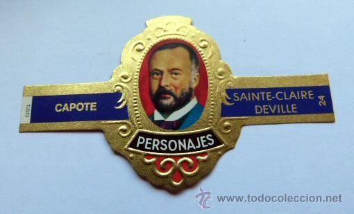 Vitolas de colecci&oacute;n: Vitola puros Capote Personajes Sainte Claire Deville n&ordm; 24