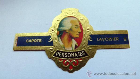 Vitolas de colecci&oacute;n: Vitola puros Capote Personajes Lavoisier n&ordm; 10