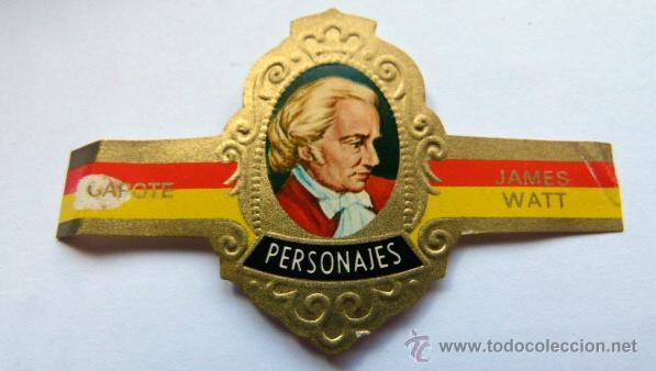 Vitolas de colecci&oacute;n: Vitola puros Capote Personajes James Watt