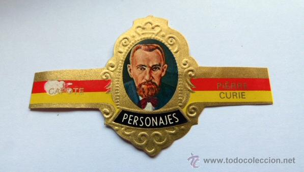 Vitolas de colecci&oacute;n: Vitola puros Capote Personajes Pierre Curie