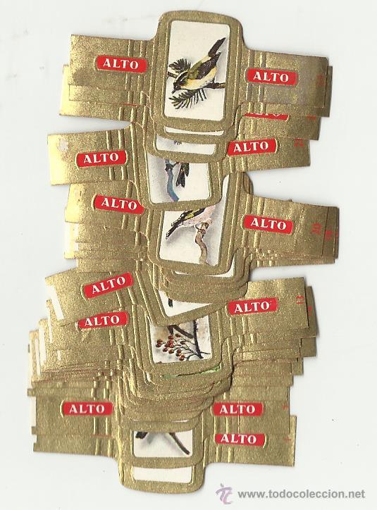 Vitolas de colecci&oacute;n: VITOLAS ALTO SERIES COMPLETA DE AVES BANDA ROJA 24 VITOLAS
