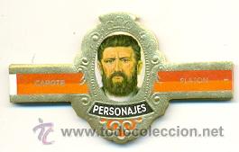 Vitolas de colecci&oacute;n: 14-1654. Vitolas Capote. Serie Personajes. Serie I