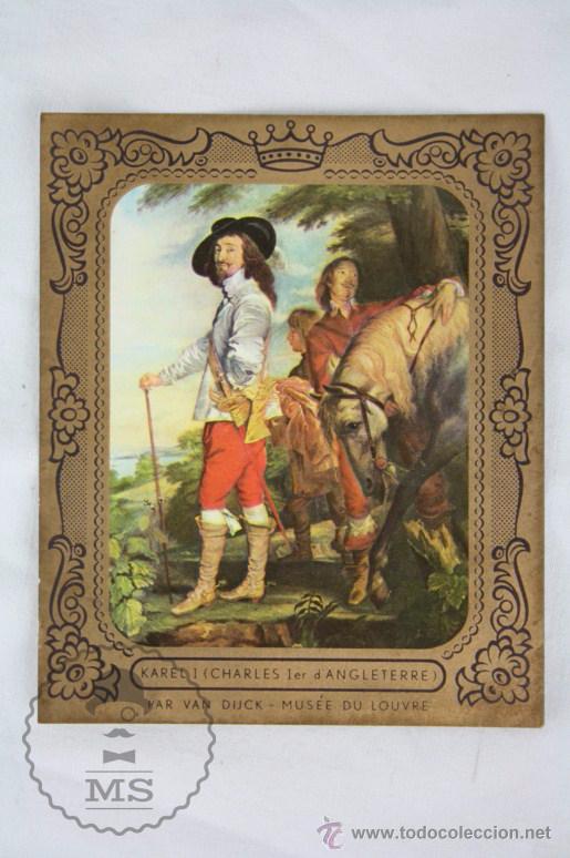 Vitolas de colecci&oacute;n: Vitola de Puros / Cigarros - Karel I. Carlos I de Inglaterra - Van Dyck, Holanda - Medidas 10 x 8 Cm