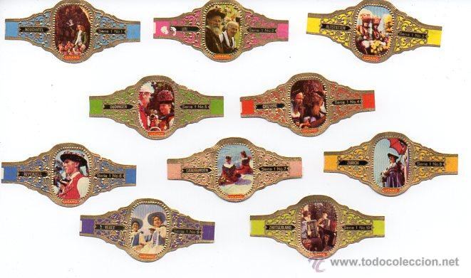 Vitolas de colecci&oacute;n: Serie completa Lugano - Vistas de Suiza, formato peque&ntilde;o 10 vitolas