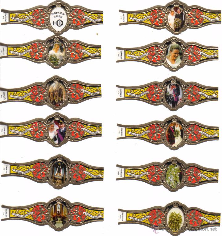 Vitolas de colecci&oacute;n: Vitolas,Serie A.V.B.- Boda Real,  12 vitolas