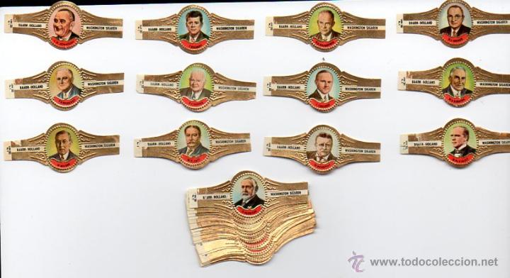 Vitolas de colecci&oacute;n: Vitolas Serie Washington, Presidentes de E.E.U.U. Dorada, f.p. 40 vitolas