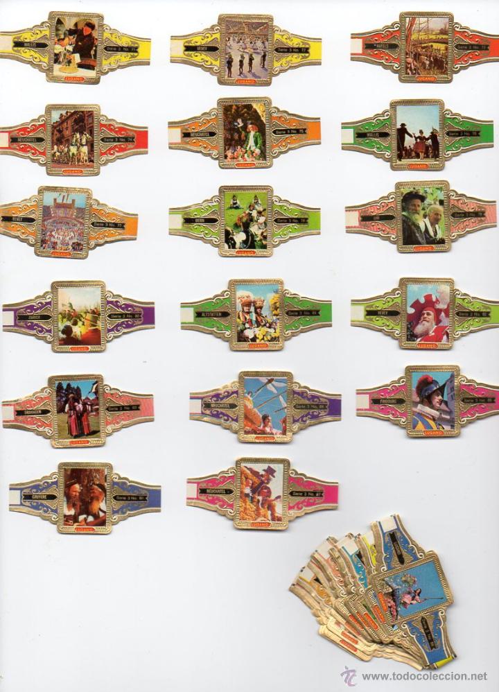 Vitolas de colecci&oacute;n: Vitolas. Serie completa Lugano - Turismo, serie 3, 55 vitolas